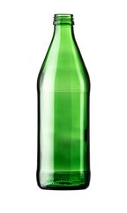 Пляшка скляна 500 мл Євро зелена під гвинт 28 мм
